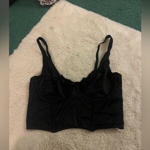 Abercrombie and Fitch black cropped corset